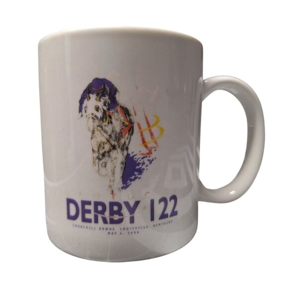 Coca-Cola Derby Week 1996 Churchill Downs Kentucky Derby 122 Mug White Ceramic - Picture 2 of 7